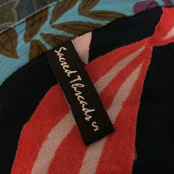 Sacred Threads Sheer Button Up Top - Picture 3 of 4